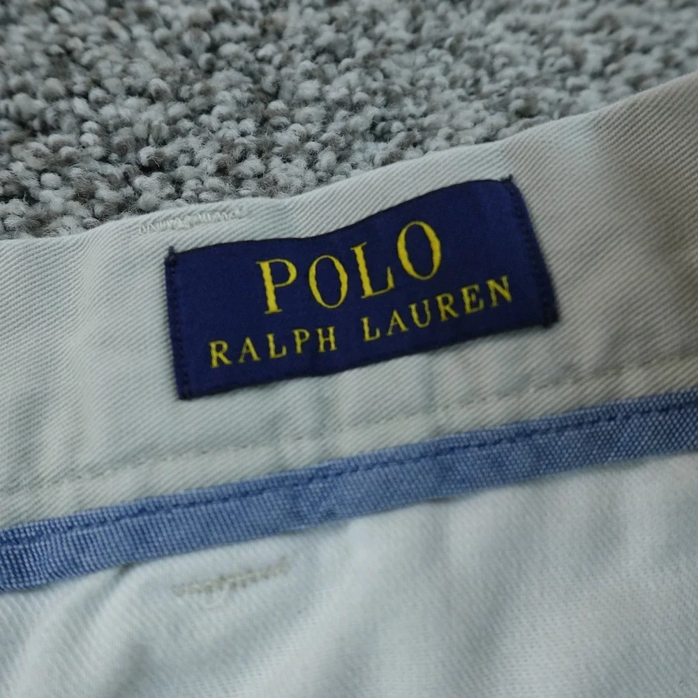 Polo Ralph Lauren Shorts Mens 36 Beige Tan Chino Golf Casual Preppy Pleated Work